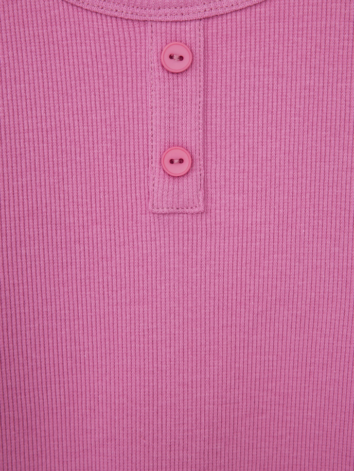 Пижама в рубчик для девочек (розовый, 104-110) sela 4680168482311 - фото 6
