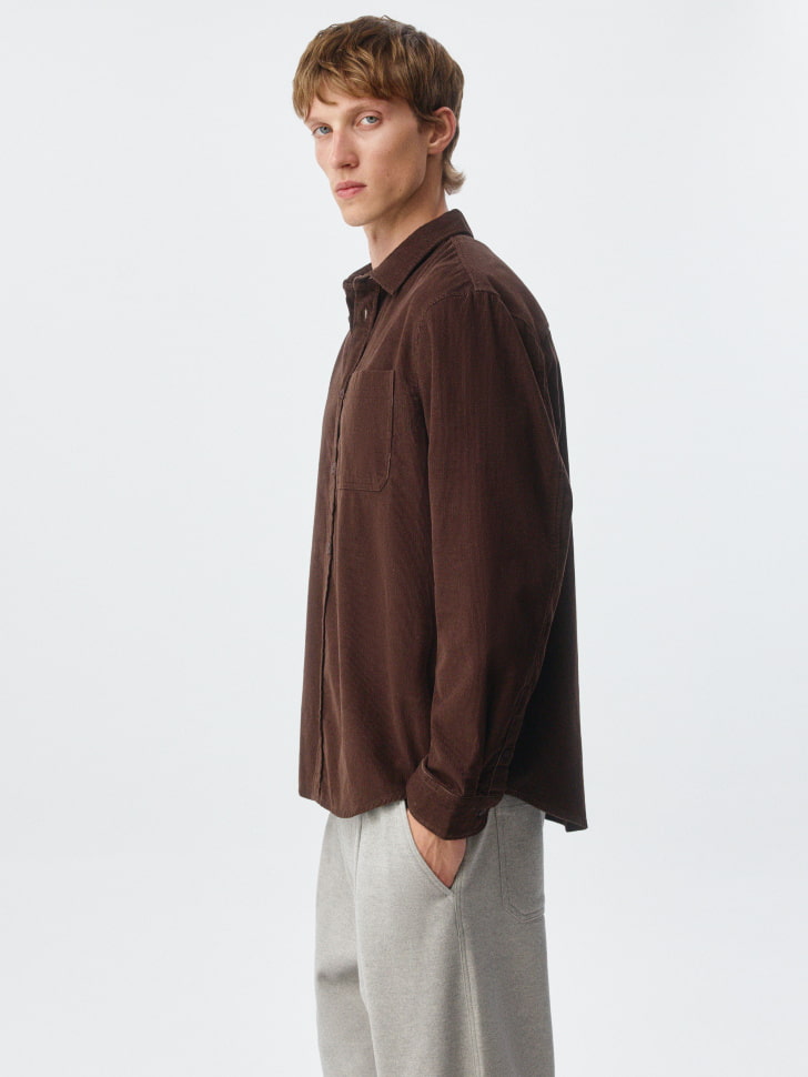 вельветовая рубашка regular fit 4680798529295 с промокодом