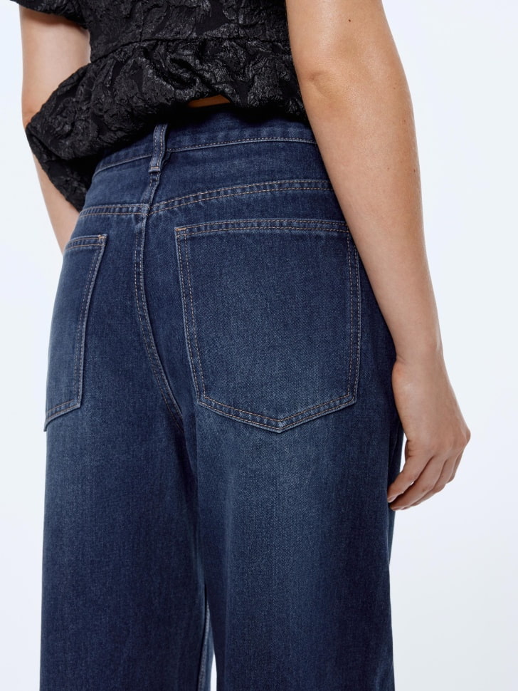 джинсы loose straight с цветочным декором 4610517289926 по низкой цене