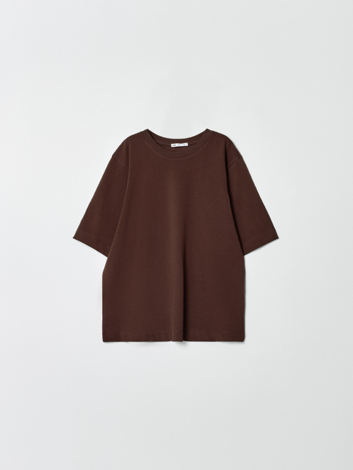 Футболка Sela ALBA oversize fit, коричневый, арт. 35155
