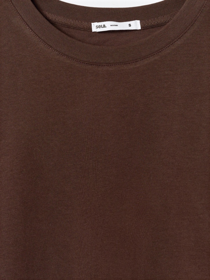 базовая футболка alba oversize fit от бренда sela вид слева