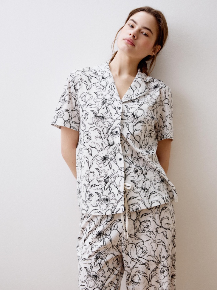 пижама из мягкого трикотажа с принтом 4680798295244 по акции