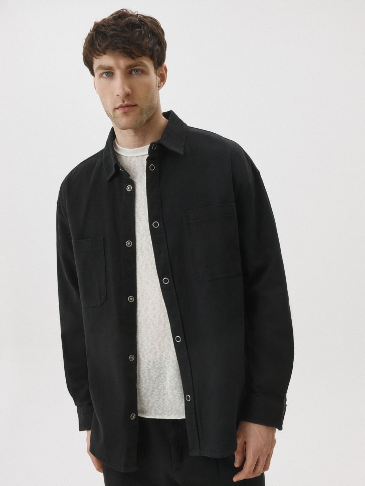 

Рубашка свободного кроя из твила