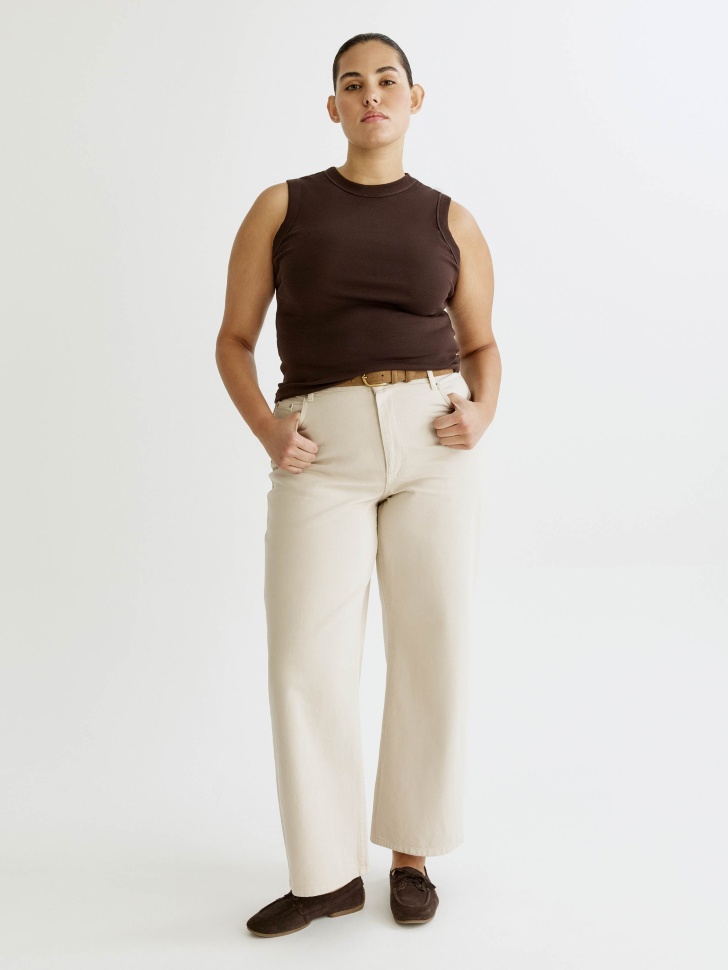 джинсы wide leg от бренда sela вид слева