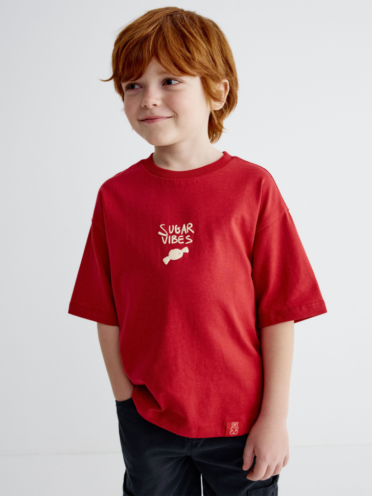 

Футболка оверсайз с принтом для мальчиков, SL6802060201