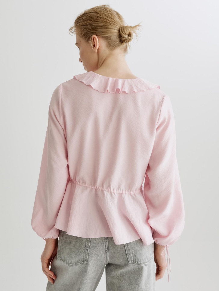 блуза с баской и оборками по цене 2299 руб вид справа