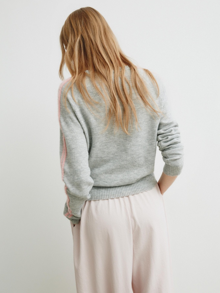 вязаный джемпер с содержанием шерсти из линейки  young по цене 2999 руб вид справа