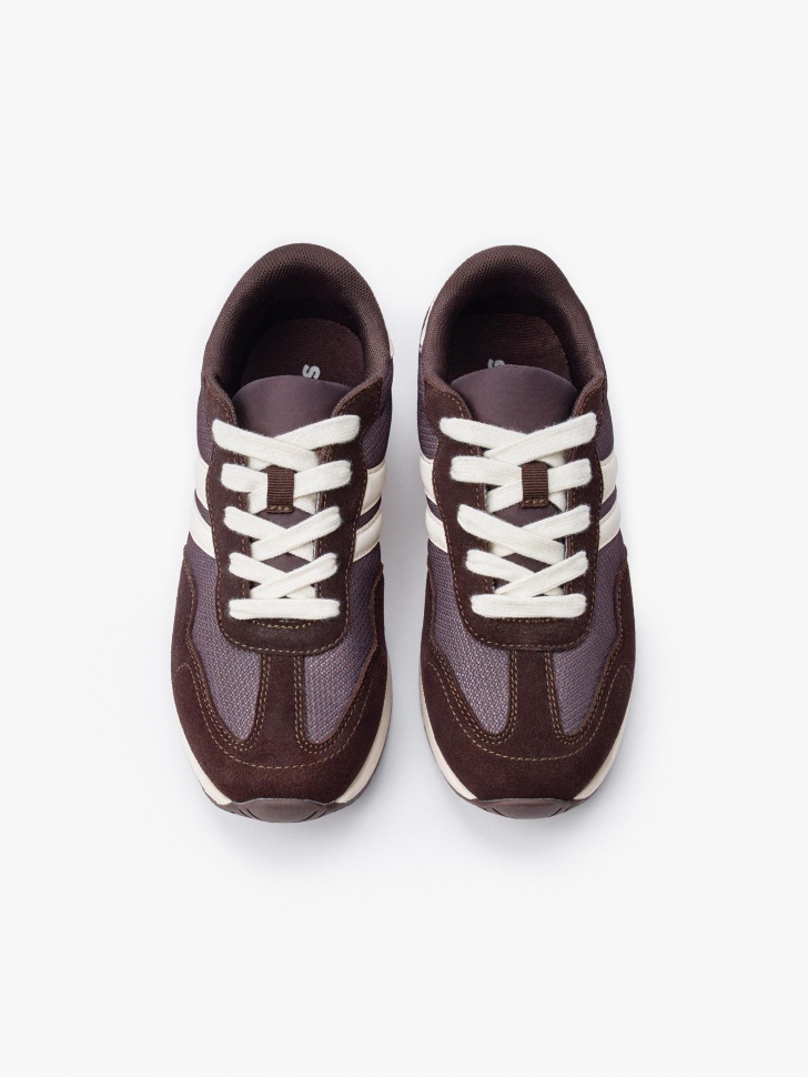 комбинированные кеды для девочек от бренда sela вид слева