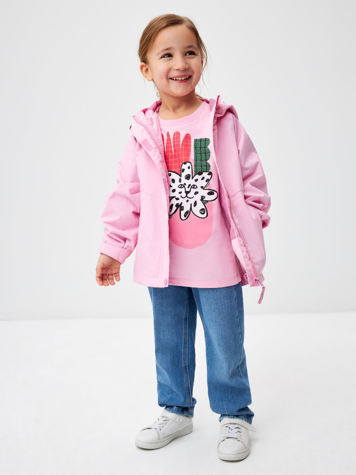 Демисезонная куртка для девочек (розовый, 98) sela 4680168441547 - фото 2