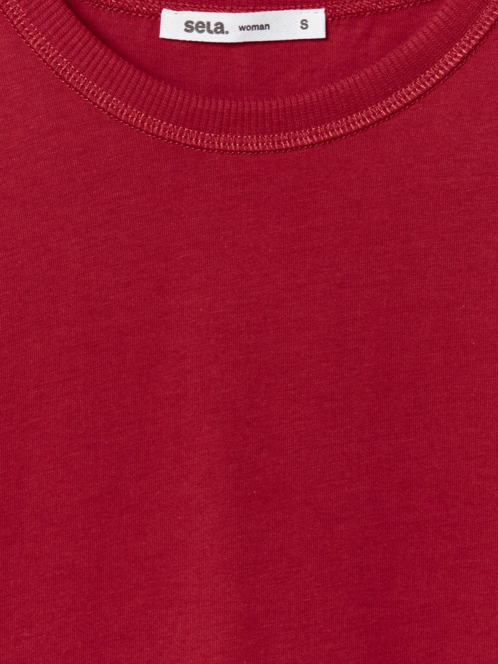 футболка мира оверсайз от бренда sela вид слева