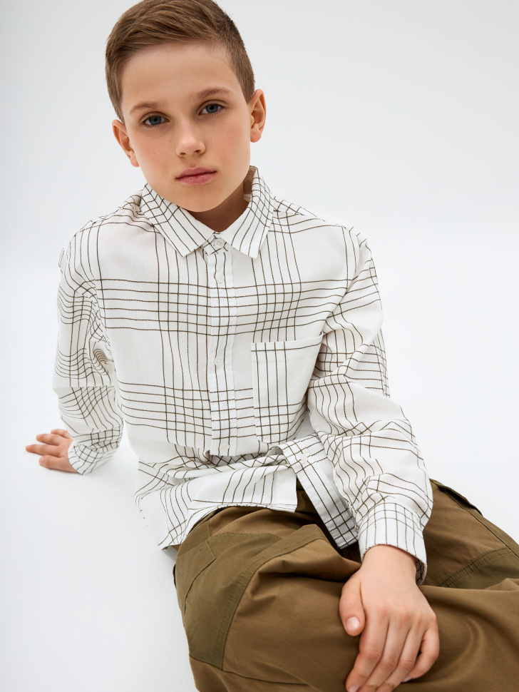 

Фланелевая рубашка в клетку для мальчиков