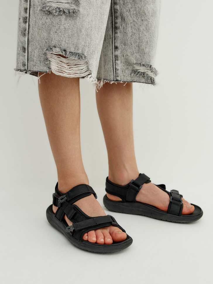 Сандалии Sela на липучках, черный, арт. 54418