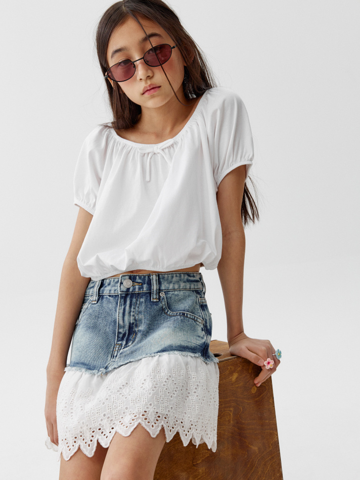 укороченная блузка для девочек 4640611086206 фотография