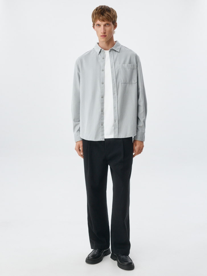 вельветовая рубашка regular fit 4680798529356 по акции
