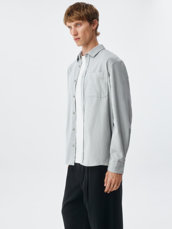 вельветовая рубашка regular fit 4680798529356 с промокодом