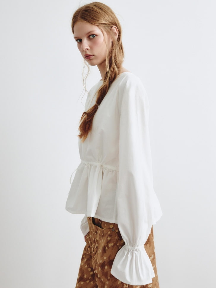 блузка с баской из линейки sela young 4610517182760 в интернет магазине