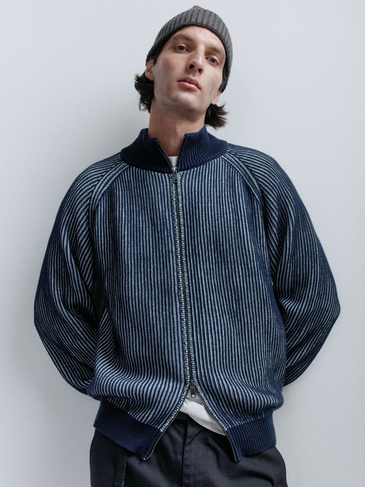 вязаный джемпер на молнии 4680704281781 фотография