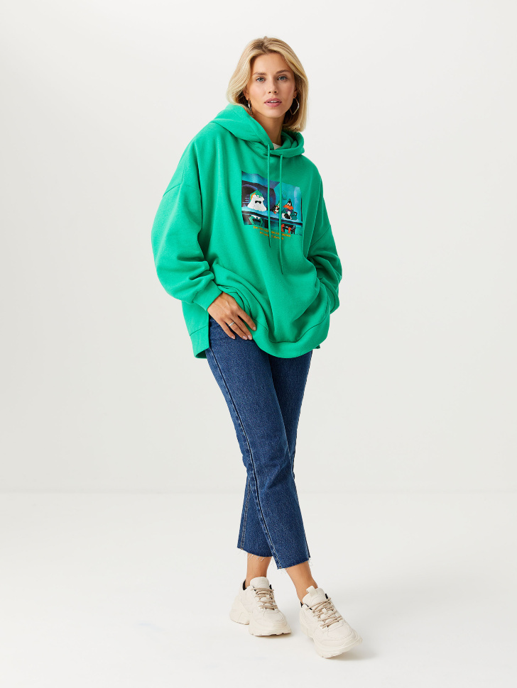 

Прямые джинсы mom fit, Синий