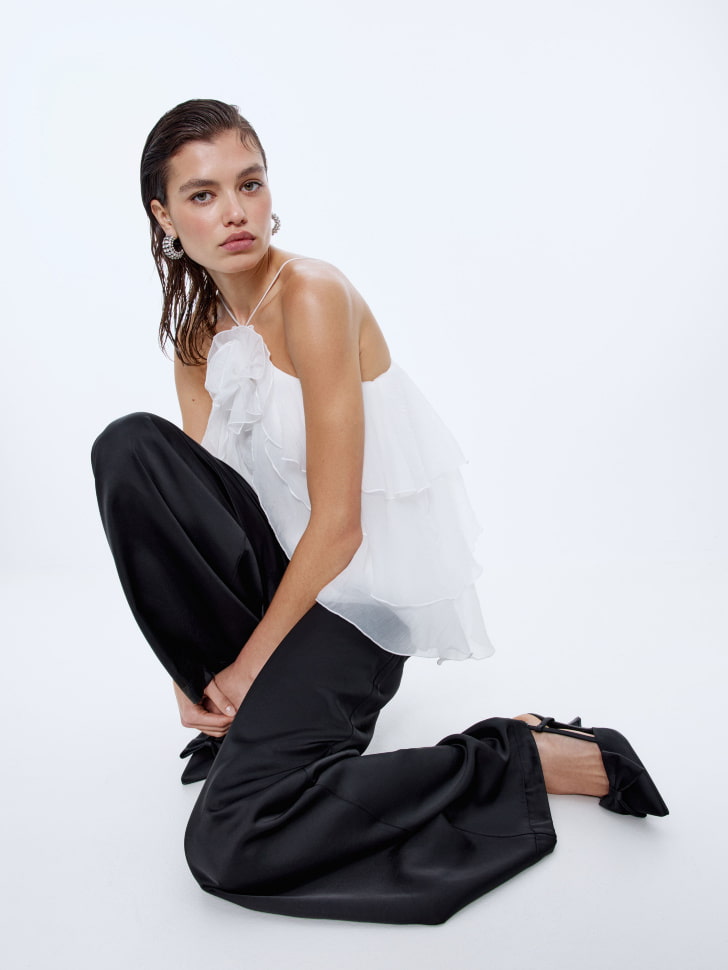 атласные широкие брюки 4610517073891 фотография