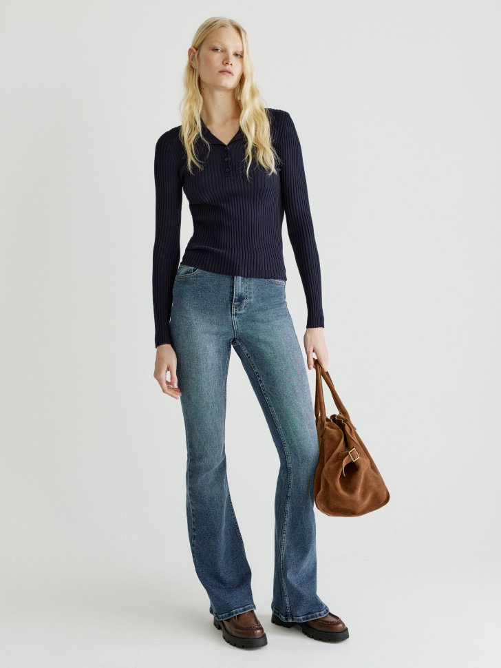 джинсы 445 flared tall из денима спереди