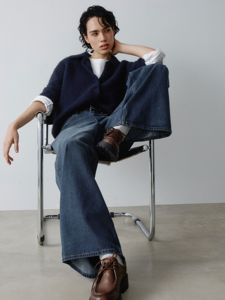 пушистый кардиган с содержанием шерсти 4610517186829 по акции