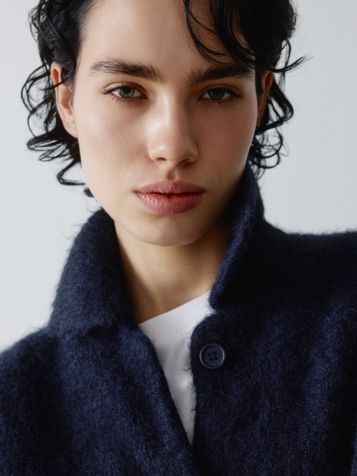 пушистый кардиган с содержанием шерсти 4610517186829 в интернет магазине