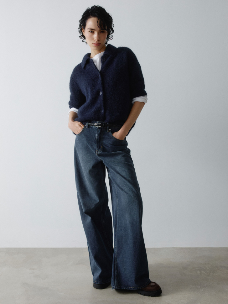 пушистый кардиган с содержанием шерсти 4610517186829 по низкой цене