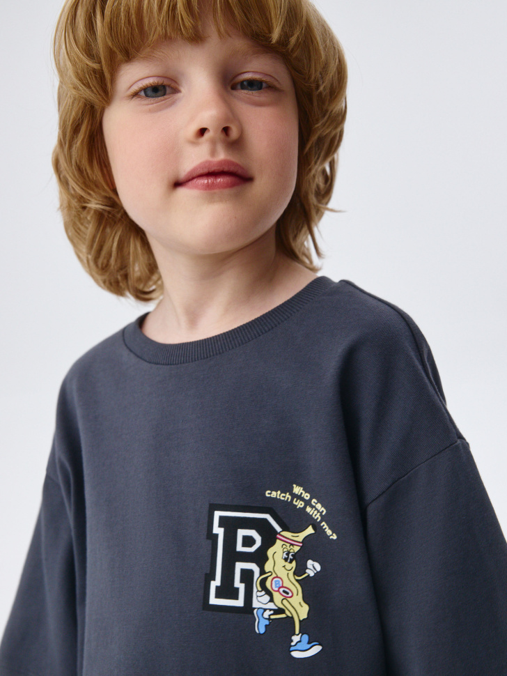 футболка оверсайз с принтом для мальчиков 4680798427744 в интернет магазине