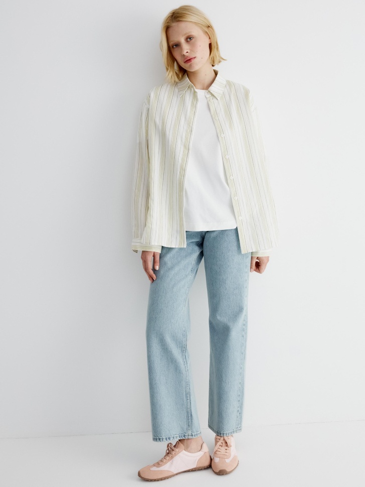 широкие джинсы с высокой посадкой 4610517168955 фотография