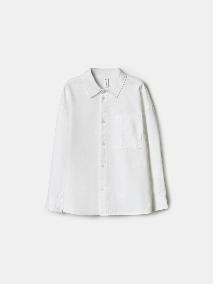хлопковая рубашка оверсайз для мальчиков по цене 1999 руб вид справа