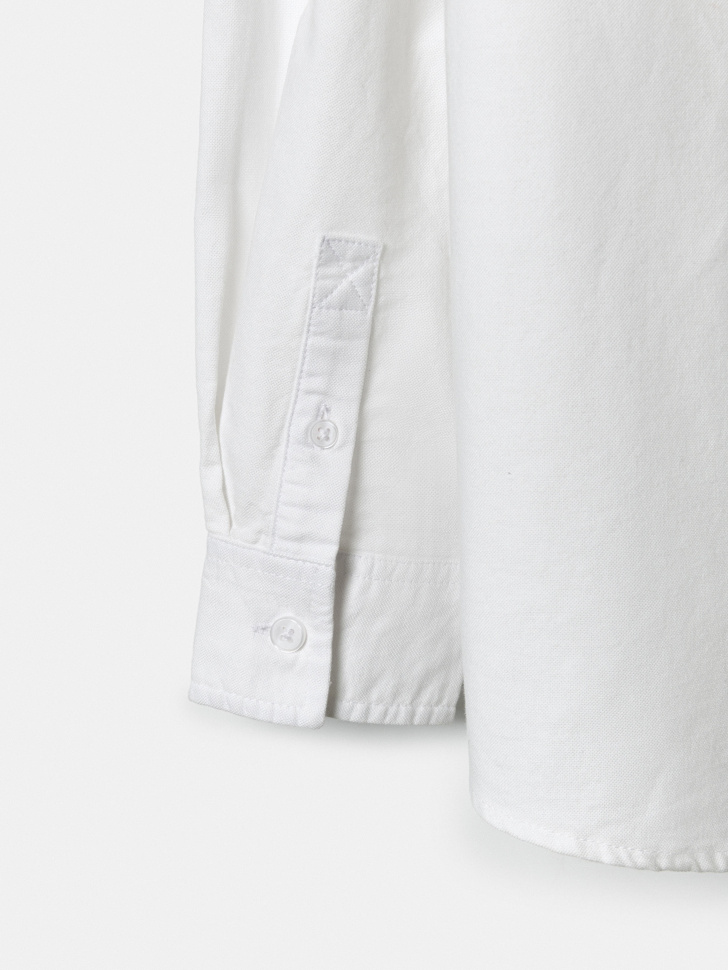 хлопковая рубашка оверсайз для мальчиков из хлопка спереди