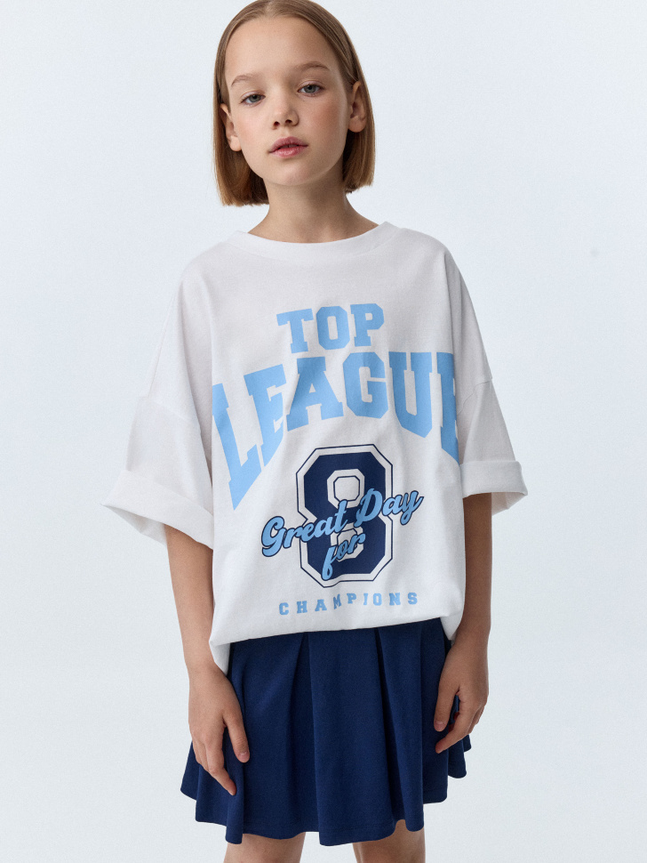 

Футболка оверсайз с принтом детская