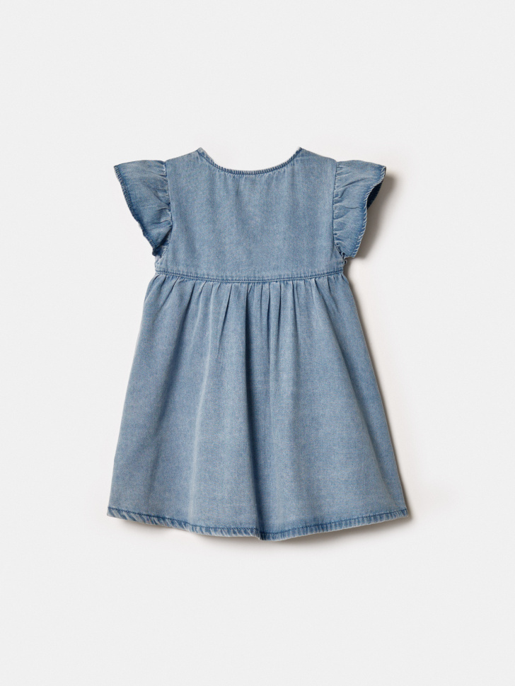 джинсовое платье с вышивкой для девочек из россии вид сбоку