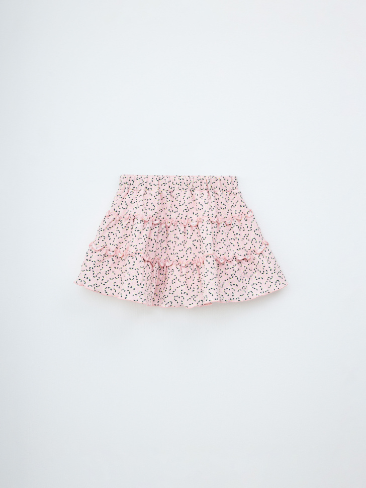 Ярусная юбка-шорты с принтом для девочек - фото 6