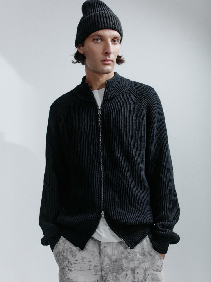 вязаный джемпер на молнии 4680704281835 фотография