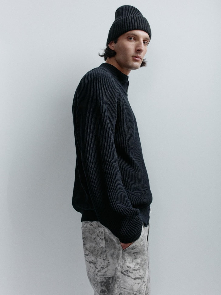 вязаный джемпер на молнии 4680704281835 с промокодом