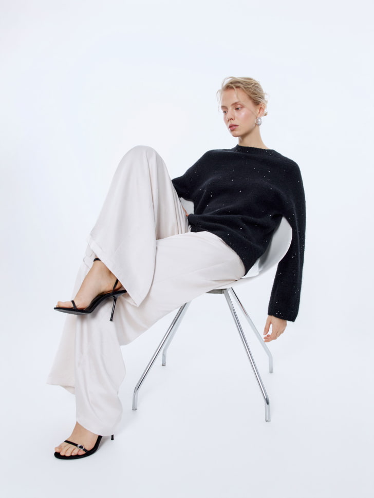 атласные широкие брюки 4610517073907 фотография