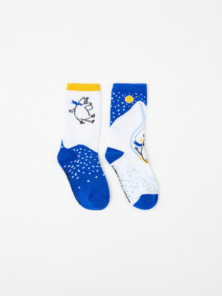 Набор из 2 пар носков с принтом Moomin Муми Тролль для девочек (принт, 14-16)