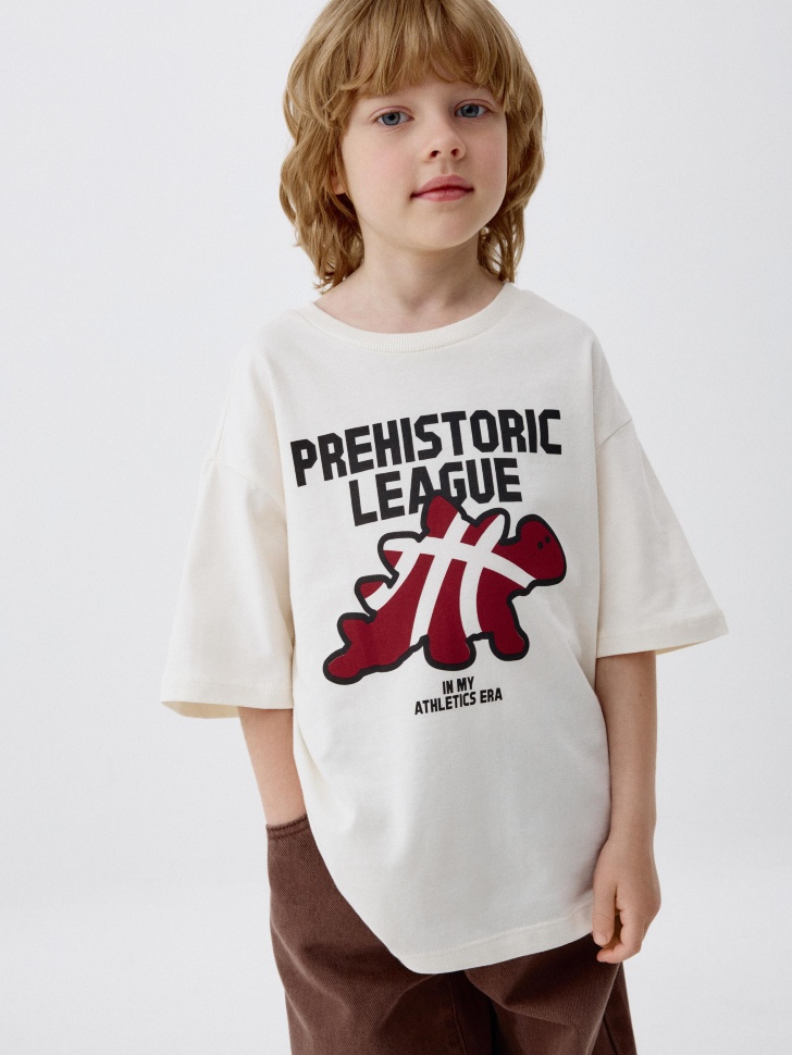 футболка оверсайз с принтом для мальчиков 4680798427799 фотография