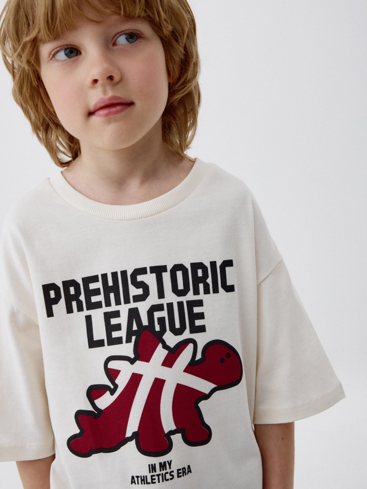 футболка оверсайз с принтом для мальчиков 4680798427799 в интернет магазине