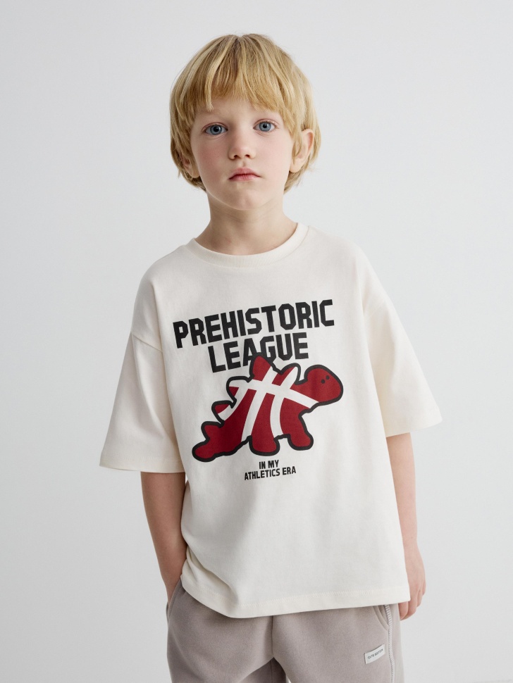 Футболка оверсайз с принтом, арт. 32057