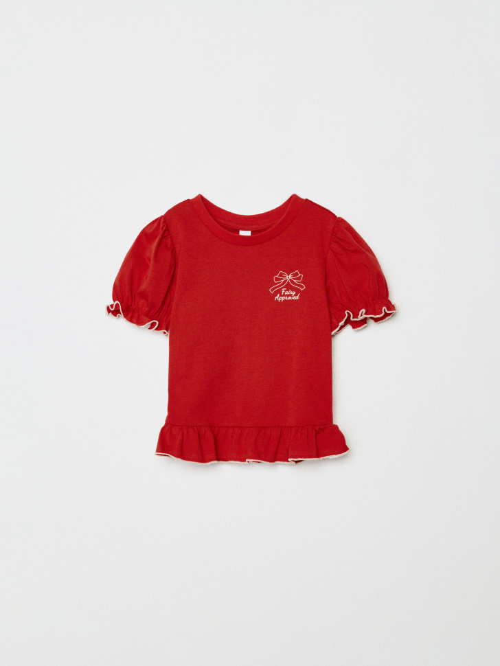 футболка с рукавами-фонариками для девочек 4610517215789 фотография