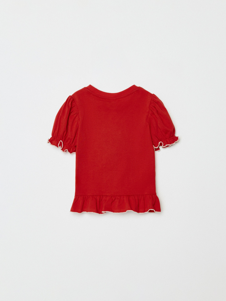 футболка с рукавами-фонариками для девочек 4610517215789 по акции