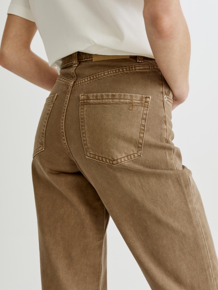 джинсы wide leg из хлопка спереди