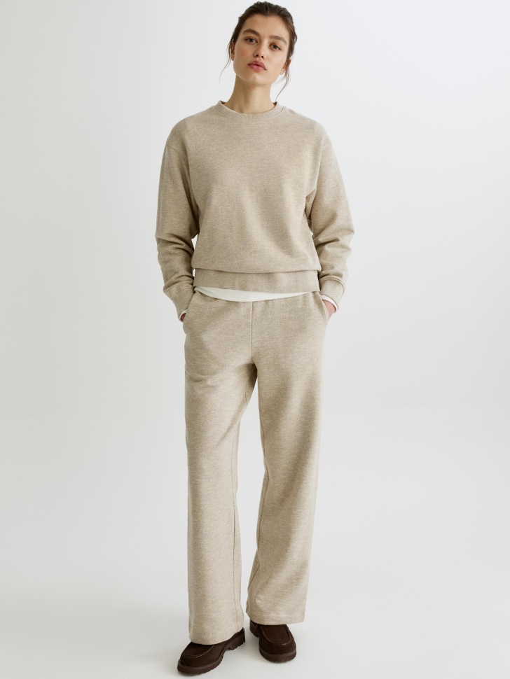 

Прямые брюки из фактурного футера, SL6802011508