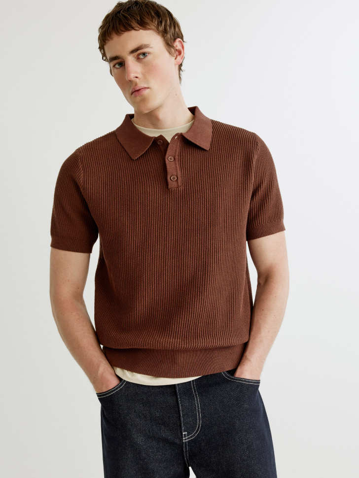 вязаное поло с коротким рукавом 4610517272959 фотография