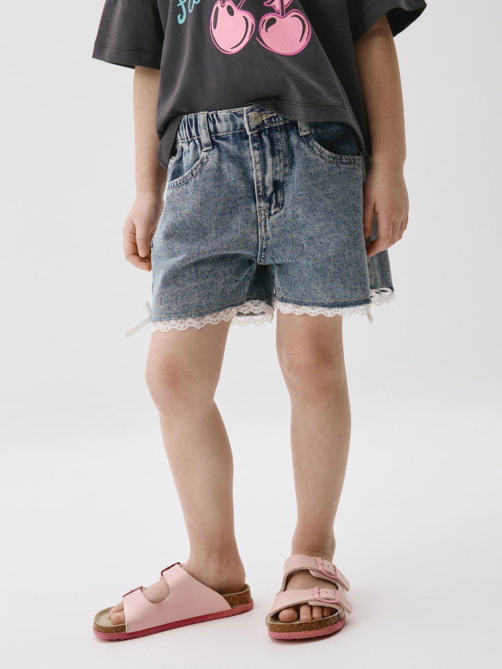 

Джинсовые шорты с бантиками для девочек