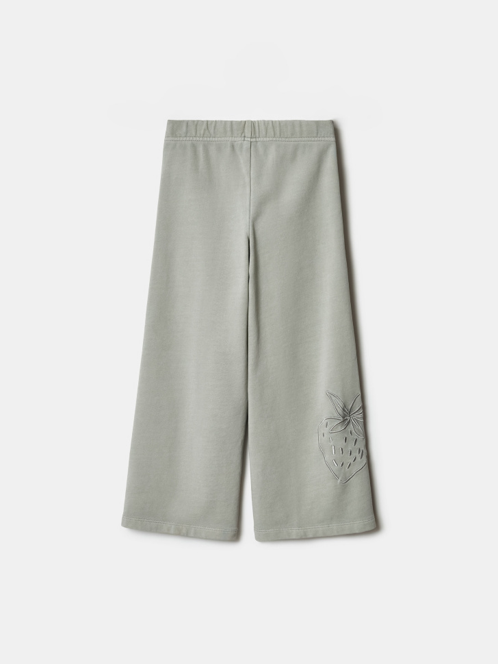 широкие брюки с вышивкой для девочек от бренда sela вид слева