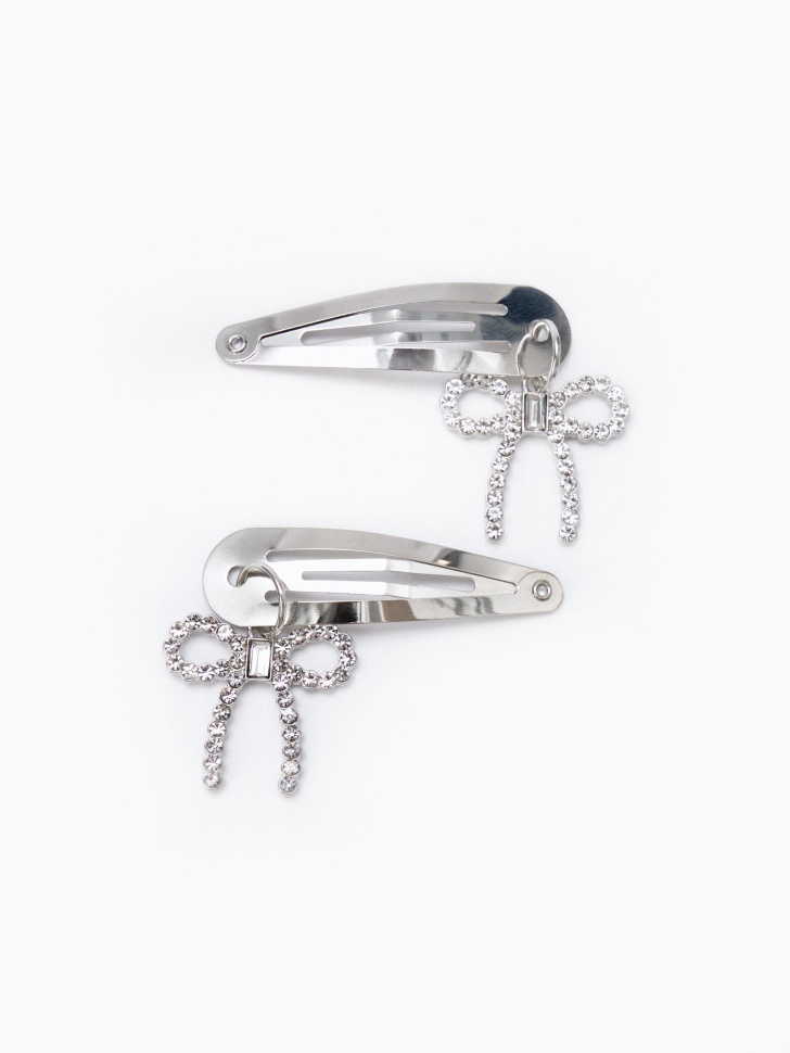 Набор заколок клик-клак SELA для девочек, серебристый, арт. 43002