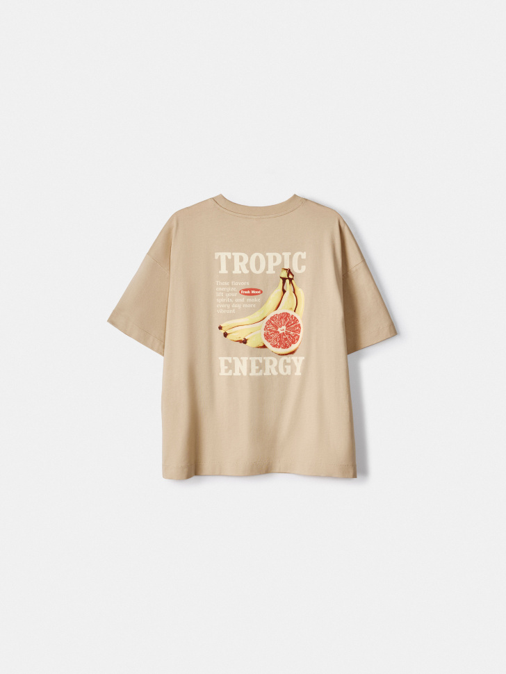 футболка оверсайз с принтом от бренда sela вид слева